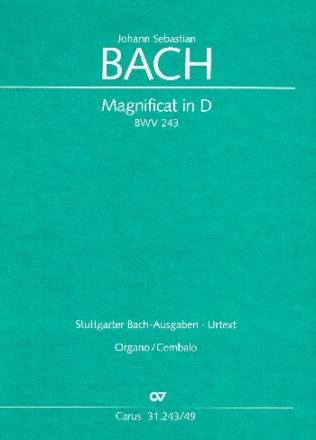 Magnificat D-Dur BWV243 fr Soli, gem Chor und Orchester Stimmensatz (5-5-4-4)