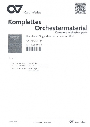 Singet dem Herrn ein neues Lied BuxWV98 fr Sopran, Violine und Bc (Orgel) Instrumentalstimmen