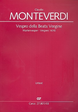 Vespro della Beata Vergine fr Soli, gem Chor und Orchester Klavierauszug
