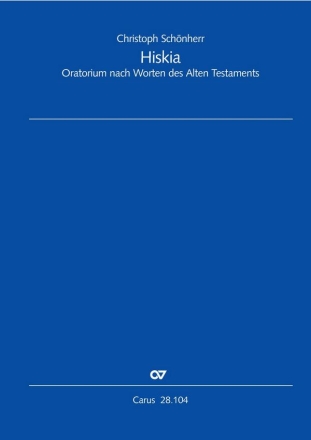 CV28.104 Hiskia fr Soli, gem Chor und Orchester Partitur (dt)