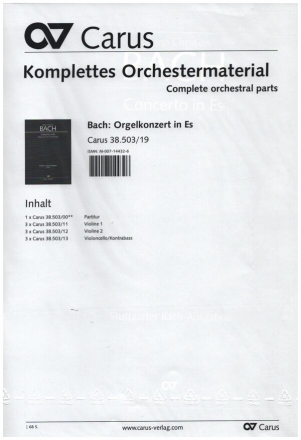 Concerto Es-Dur op.14 Nr.6/1 fr 2 Violinen, Bc und Orgel Stimmenset