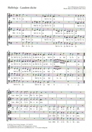 Halleluja - Laudem dicite fr gem Chor a capella Chorpartitur (en)
