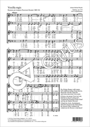 Haydn, Johann Michael Vexilla regis Coro SATB Partitur