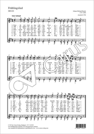 Haydn, Johann Michael Frhlingslied Coro SSSA Partitur