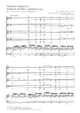 Wahrlich der Herr gedenket unser op.31,2 fr gem Chor und Orgel Partitur (dt(la)