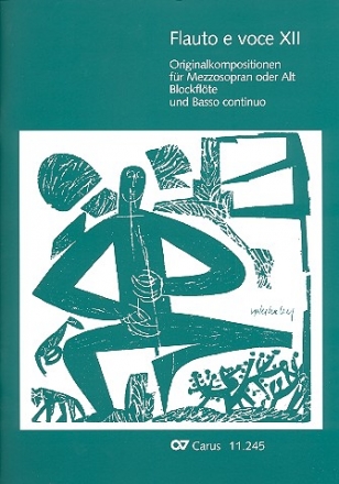 Flauto e voce Band 12 fr Mezzosopran (Alt), Blockflte und Bc Partitur und Stimmen