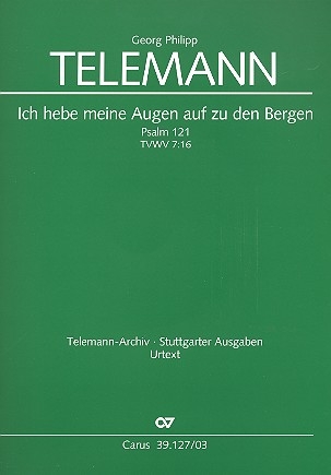 Ich hebe meine Augen auf zu den Bergen TWV7:16 fr Soli, gem Chor und Orchester Klavierauszug