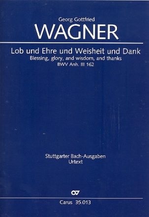 Lob und Ehre und Weisheit und Dank fr 8 Stimmen (gem Chor) a cappella Partitur (dt/en)