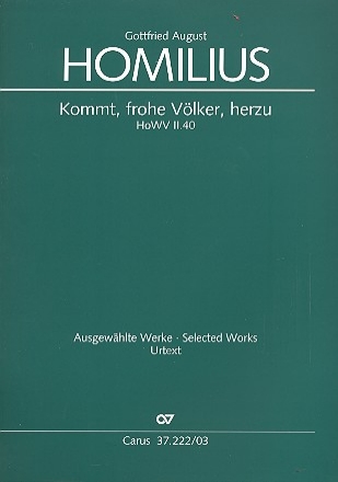 Kommt frohe Vlker herzu HoWVII.40 fr Soli, gem Chor und Orchester Klavierauszug