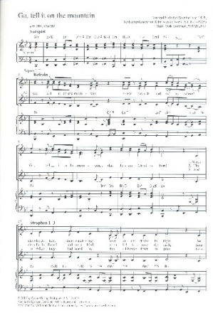 Go tell it on the Mountain fr Frauenchor und Klavier Partitur