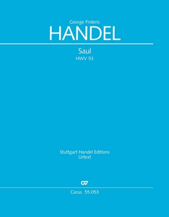 Hndel, Georg Friedrich: Saul Soli SATB, Coro SSATB, 2 Fl, 2 Ob, 2 Fg, 2 Tr, 3 Trb, Timp, 2 Vl, Va,  Partitur