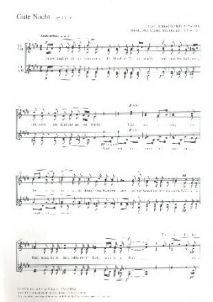 Gute Nacht op.131,6 fr Frauenchor a cappella Partitur