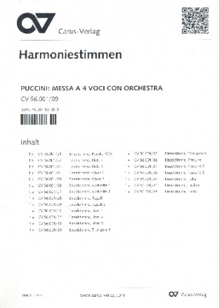 Messa a 4 voci SC6 fr Sol (TBarB), gem Chor und Orchester Harmoniestimmen (Set)