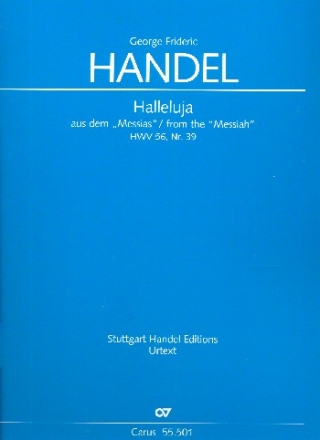Halleluja aus dem 'Messias' HWV 56, Nr.39 (2 Fassungen) fr gem Chor und Instrumente Partitur (dt/en)