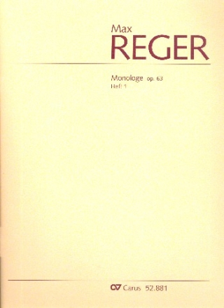 Monologe op.63 Band 1 fr Orgel