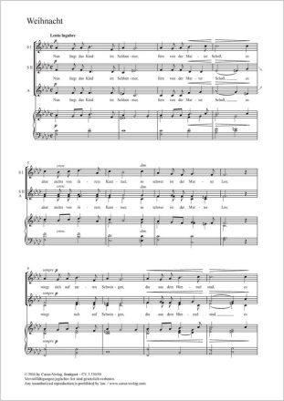 Grieg, Edvard Weihnacht Coro SSA, Pfte Partitur