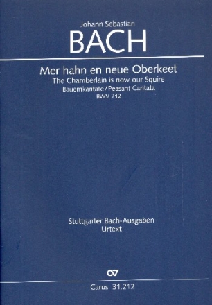 Mer hahn en neue Oberkeet Kantate Nr.212 BWV212 Partitur (en/dt)