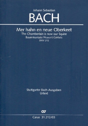 Mer hahn en neue Oberkeet Kantate Nr.212 BWV212 Klavierauszug