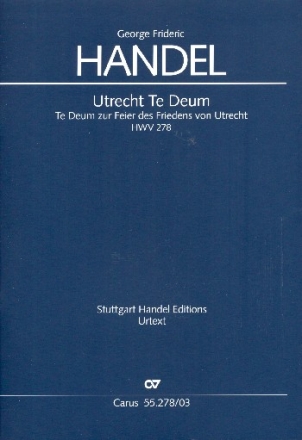 Utrechter Te Deum HWV278 fr Soli, gem Chor und Orchester Klavierauszug (dt/en)