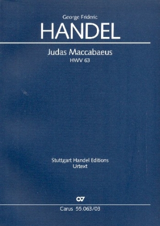Judas Maccabaeus HWV63 (Fassungen von 1747 und 1758/59) fr Soli, gem Chor und Orchester Klavierauszug (en)
