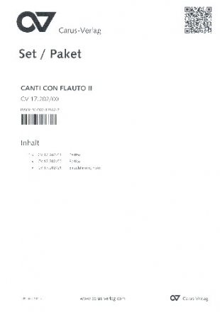 Canti con flauto Band 2 fr Gesang (hoch), Flte und Klavier 2 Partituren und Fltenstimme