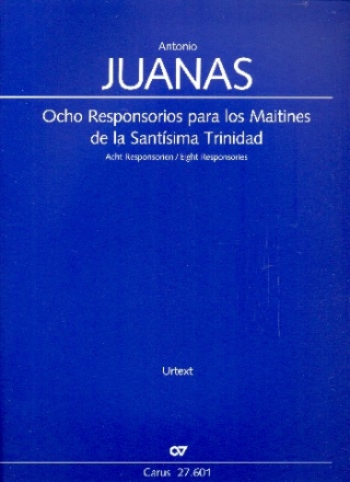 8 Responsorios para los Maitines de la Santsima Trinidad fr gem Chor, 2 Violinen, Orgel und Bc Partitur