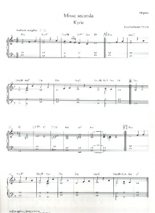 Missa secunda fr gem Chor und Instrumente Orgel