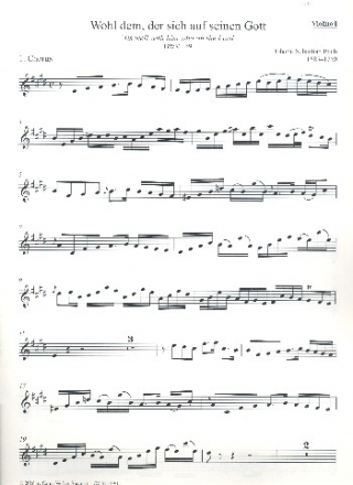 Wohl dem der sich auf seinen Gott Kantate Nr.139 BWV139 Violine 1