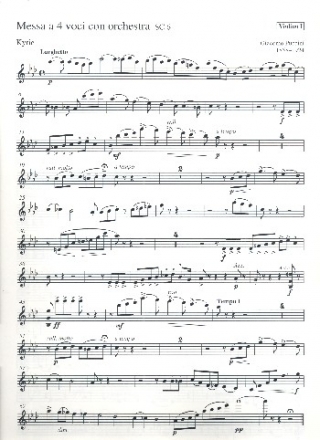 Messa a 4 voci SC6 fr Sol (TBarB), gem Chor und Orchester Violine 1