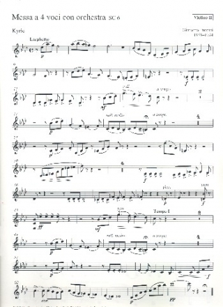 Messa a 4 voci SC6 fr Sol (TBarB), gem Chor und Orchester Violine 2