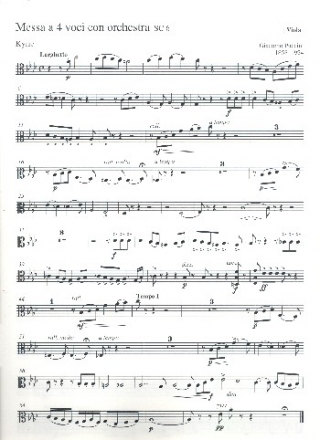 Messa a 4 voci SC6 fr Sol (TBarB), gem Chor und Orchester Viola