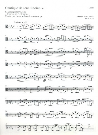 Cantique de Jean Racine op.11 fr gem Chor und Symphonieorchester Viola