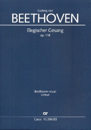Elegischer Gesang op.118 fr gem Chor und Streicher Klavierauszug (dt)