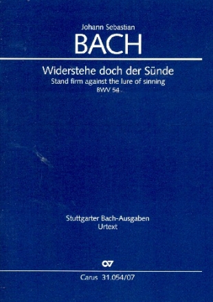 Widerstehe doch der Snde Kantate Nr.54 BWV54 Studienpartitur (dt/en)