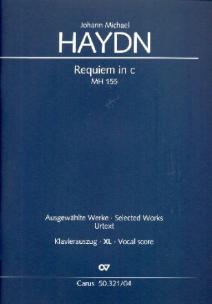 Requiem c-Moll MH155 fr Soli, gem Chor und Orchester Klavierauszug XL im Grodruck