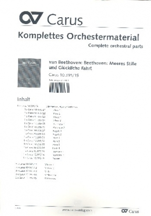 Meeres Stille und glckliche Fahrt op.112 fr gem Chor und Orchester Komplettes Orchestermaterial (6-5-4-3-2)