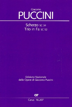 Scherzo a-Moll SC34  und  Trio F-Dur SC52 fr Orchester Partitur