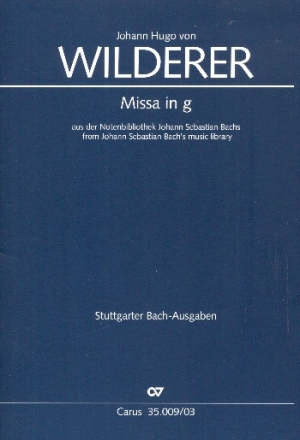 Missa brevis g-Moll fr gem Chor, Streicher und Bc Klavierauszug