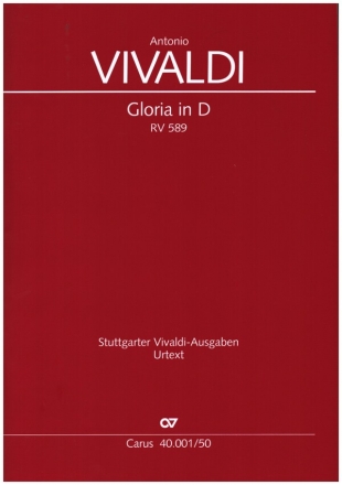 Gloria in D RV589 fr Soli, gem Chor, Oboe, Trompete, 2 Violinen, Viola, Bc Partitur
