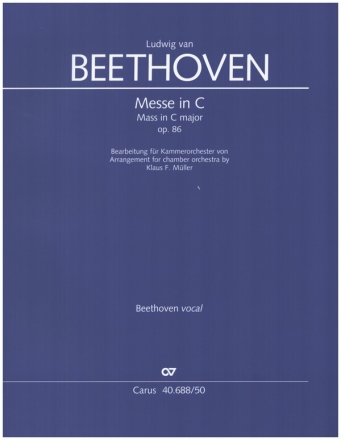 Messe in C op.86 fr Kammerorchester Partitur