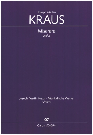 Miserere VB�4 f�r Soli (SATB), gem Chor und Orchester Partitur (la)