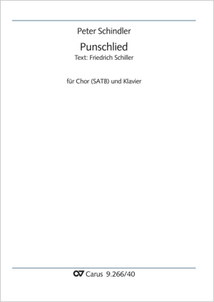Schindler, Peter, Punschlied Coro SATB Partitur