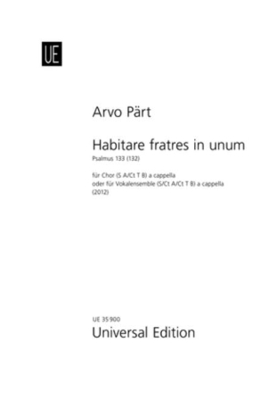 UE35900  Habitare fratres in unum - Psalm 133(132) fr Chor oder Vokalensemble a cappella Chorpartitur (kirchenslawisch)