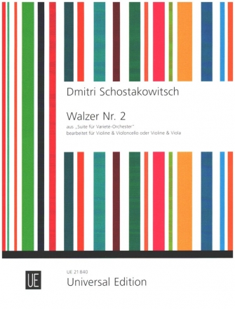 Walzer Nr.2 aus 'Suite fr Variet-Orchester' fr Violine und Violoncello oder Violine und Viola Spielpartitur