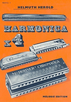 Harmonica x 4 Band 1 für 4 Mundharmonikas (Ensemble) (Gitarre und Bassinstrument ad lib) Spielpartitur
