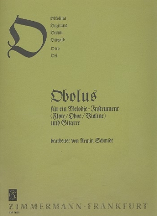 Obolus fr Melodieinstrument und Gitarre Partitur und Stimme