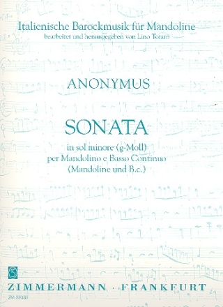 Sonate g-Moll fr Mandoline und Bc (Bc ausgesetzt)