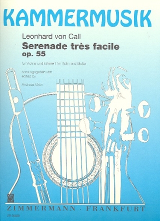 Serenade trs facile op.55 fr Violine und Gitarre Partitur und Stimmen