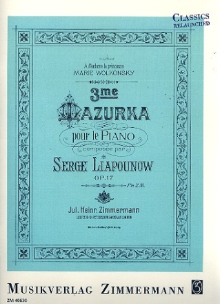 Mazurka Nr.3 op.17 fr Klavier