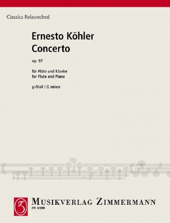 Konzert g-Moll op.97 fr Flte und Orchester Ausgabe fr Flte und Klavier